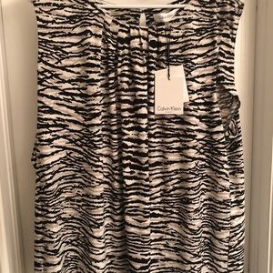 3X Calvin Klein Dressy Work Sleeveless Blouse Plus